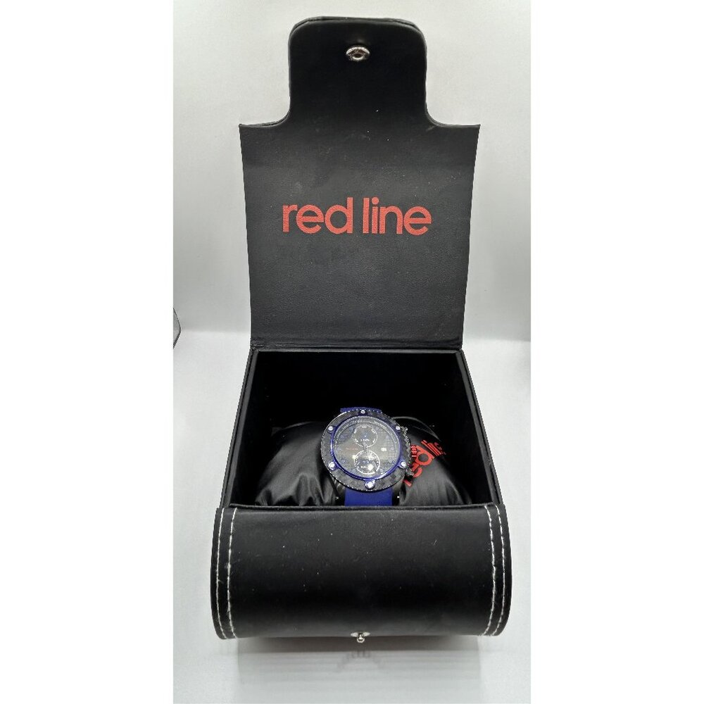 Red Line Dual Time Chronograph Watch RL-10117 in Blue/Black